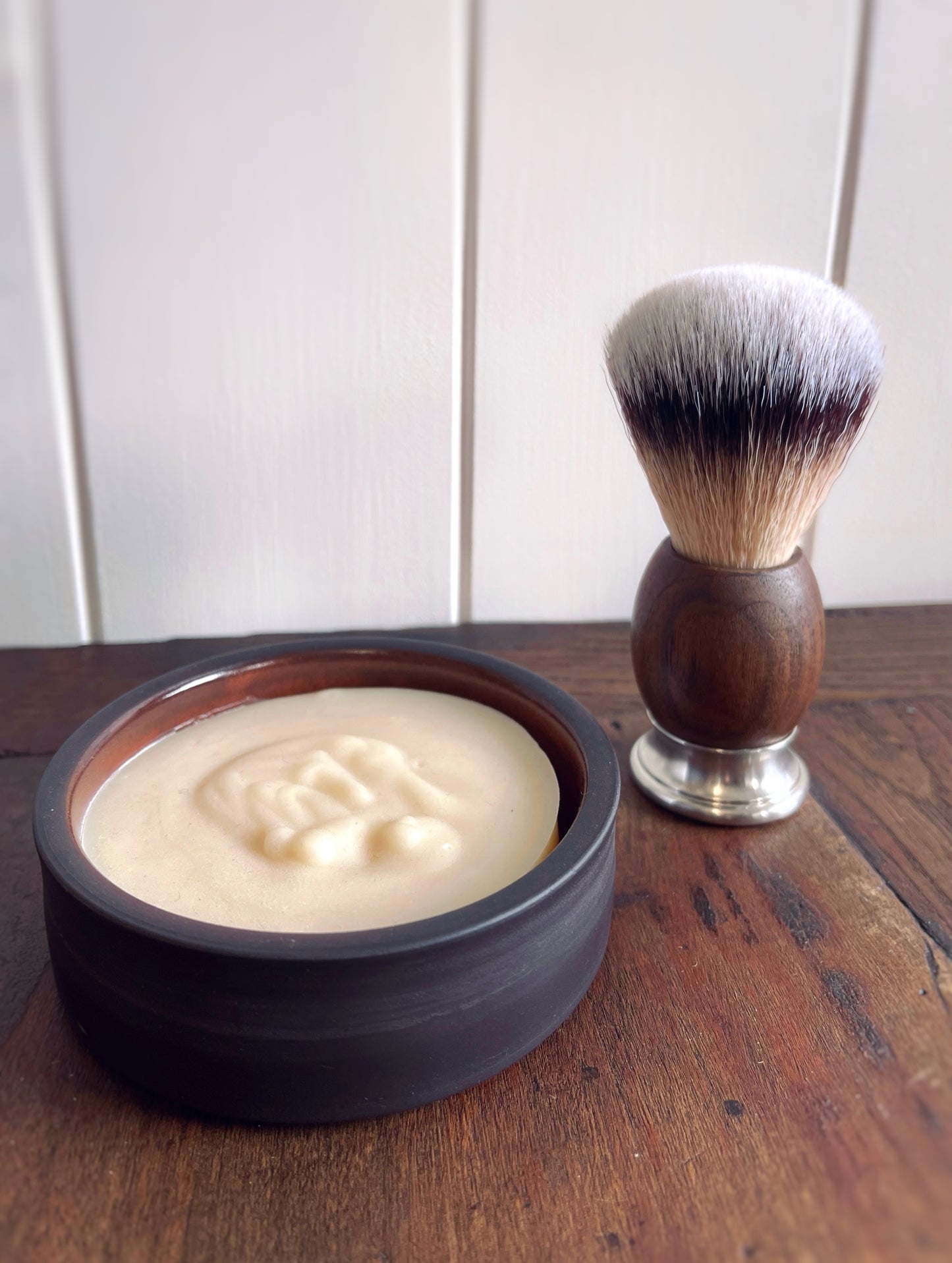 Shaving  Soap - Matt Black Pottery