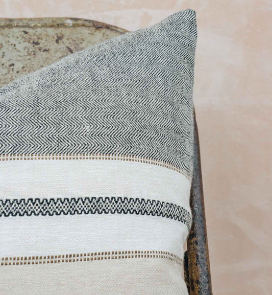 Beeswax Stripe Belgian Cushion Cover