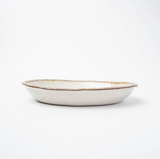 Flax Oval Uneven Platter