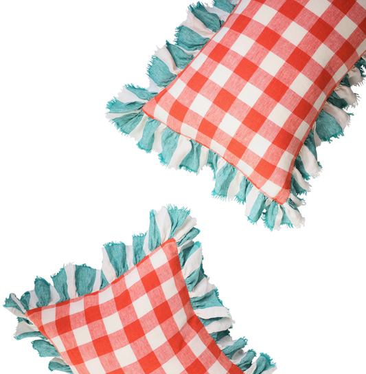 Cherry Gingham Pillowcases