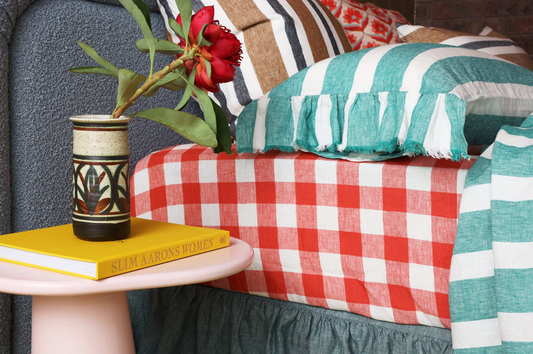 Cherry Gingham Fitted Sheet
