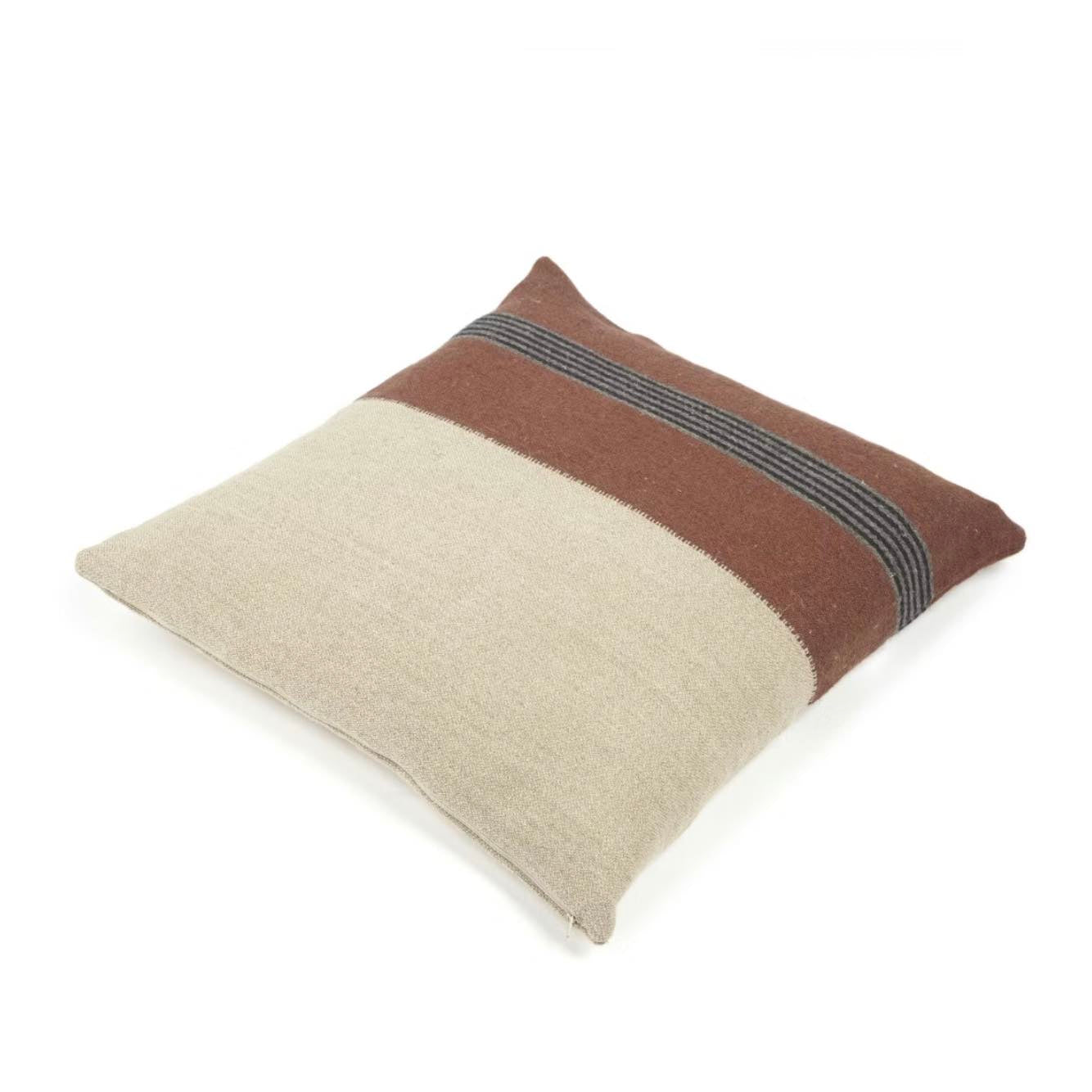 Sienna Brown Belgian Cushion Cover