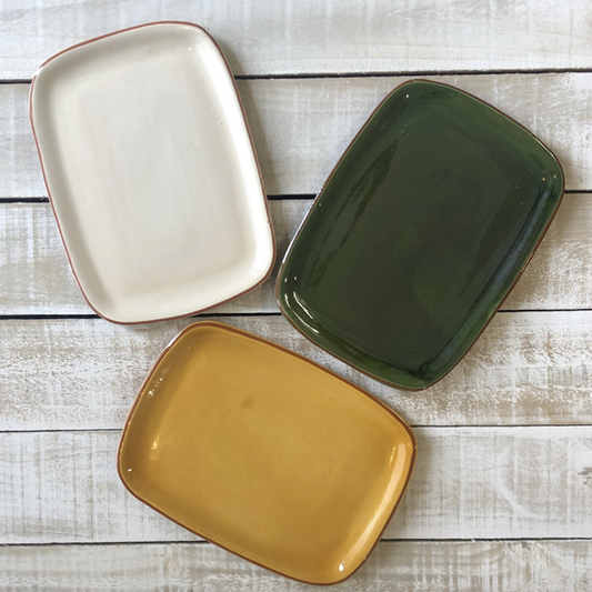 Spanish Coloured Terracotta Platter - Large