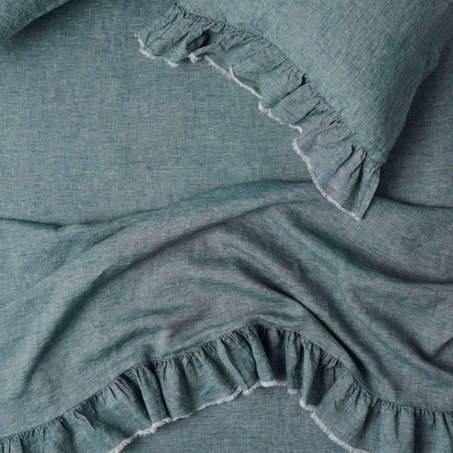 Spruce Ruffle Flat Sheet