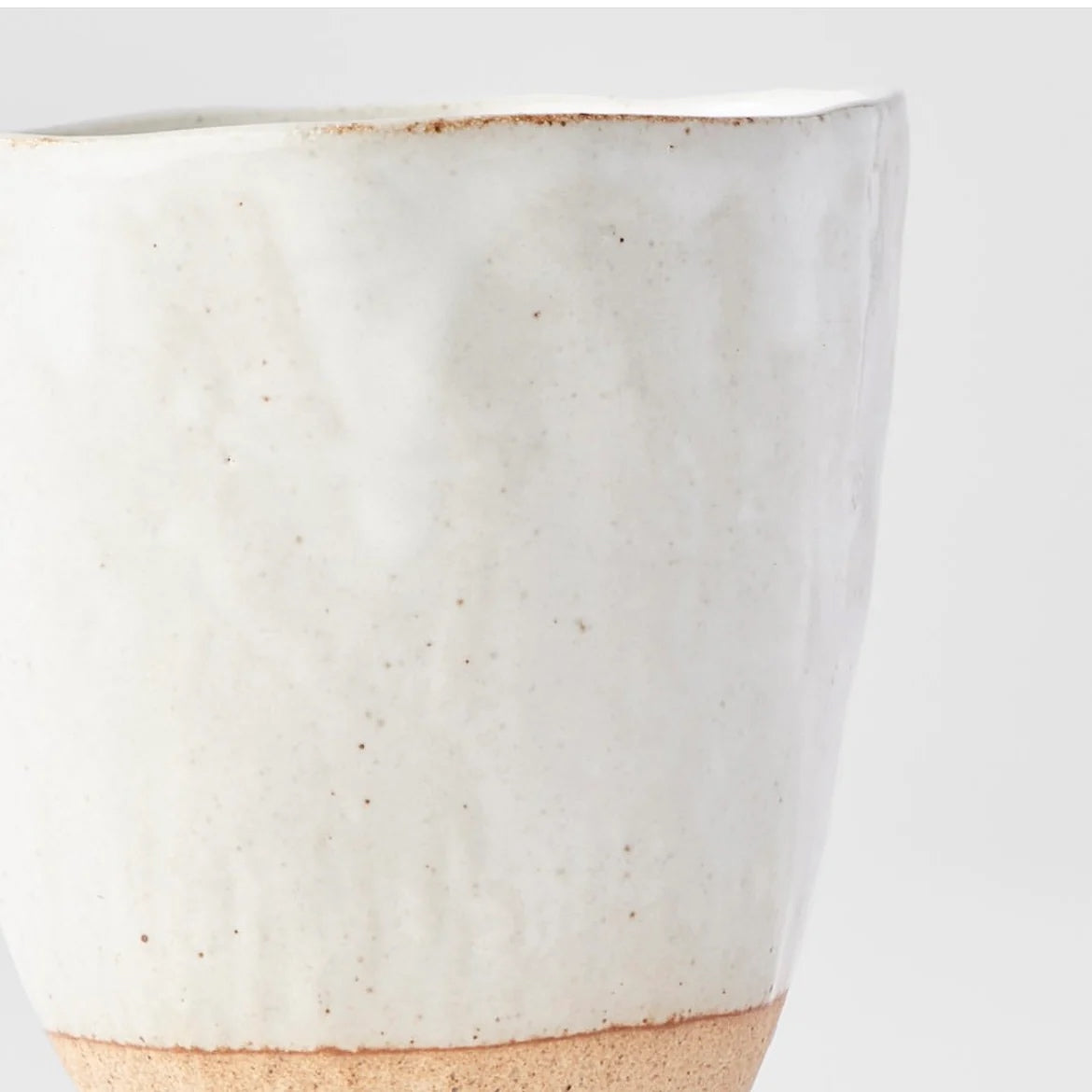White Lopsided Large Mug