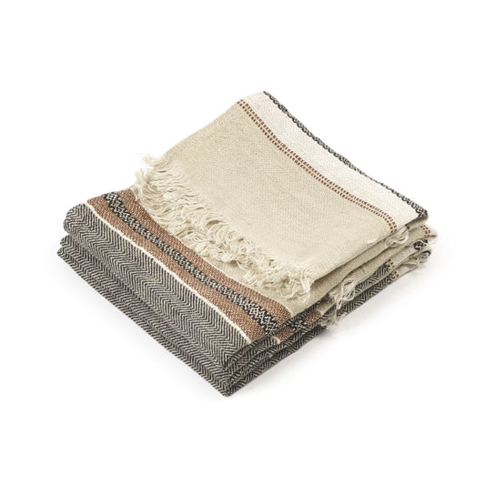 Beeswax Stripe Belgian Towel