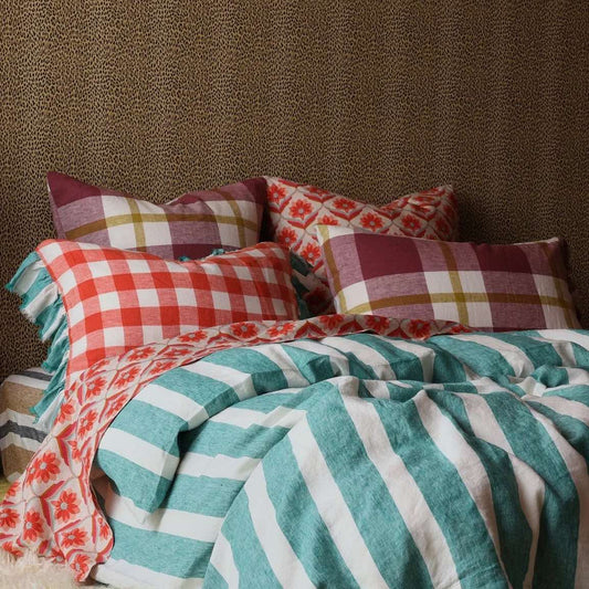 Emerald Stripe Duvet Cover