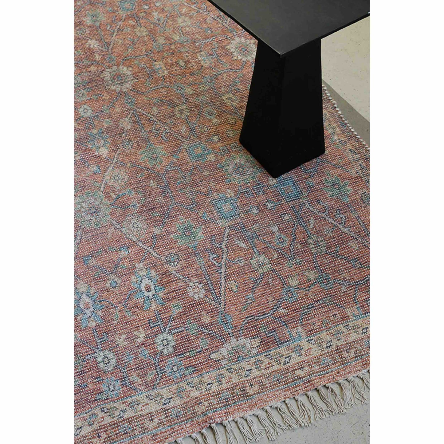 Persian Style Rug Terracotta & Green