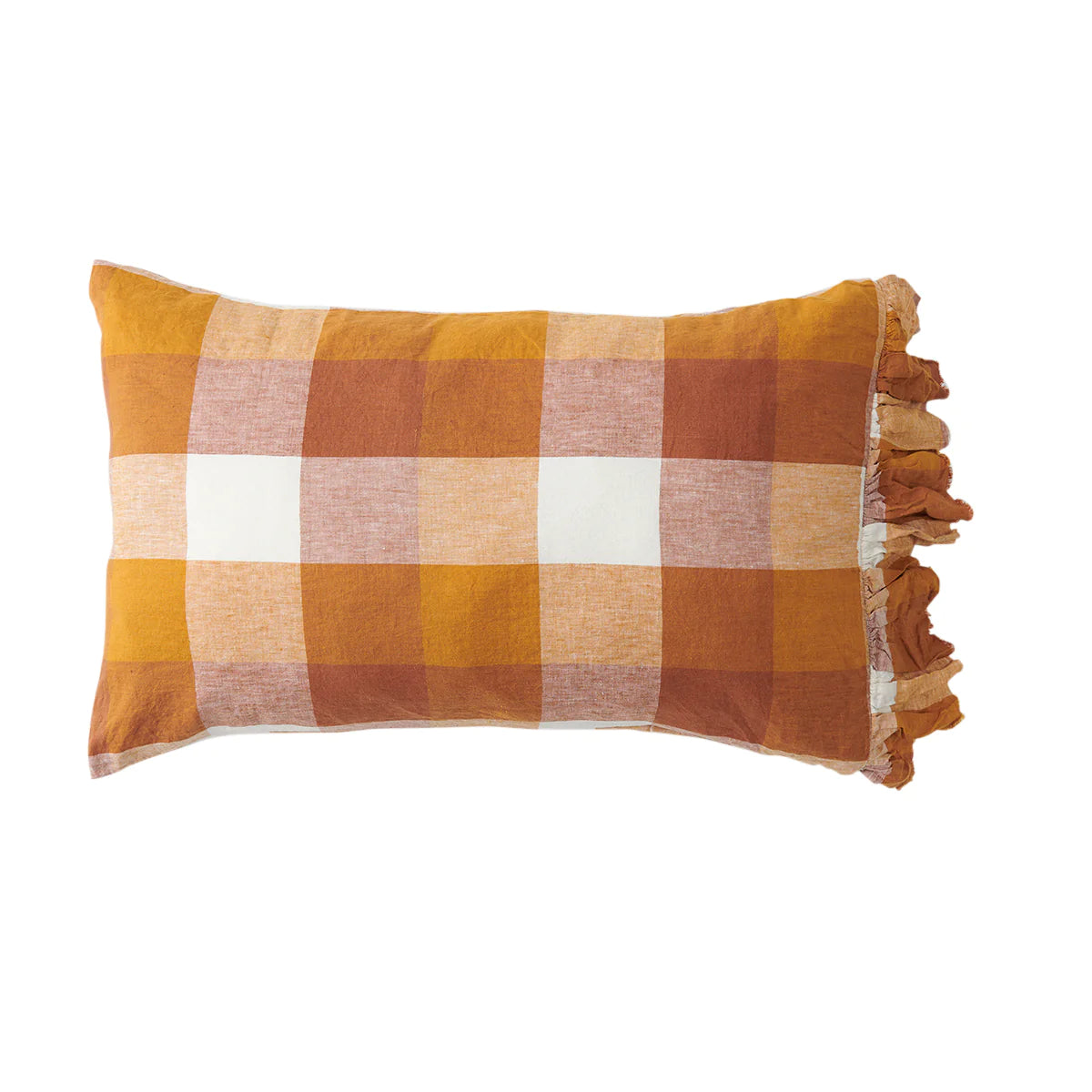 Biscuit Check Pillowcase Set