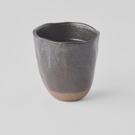 Black Lopsided Large Mug