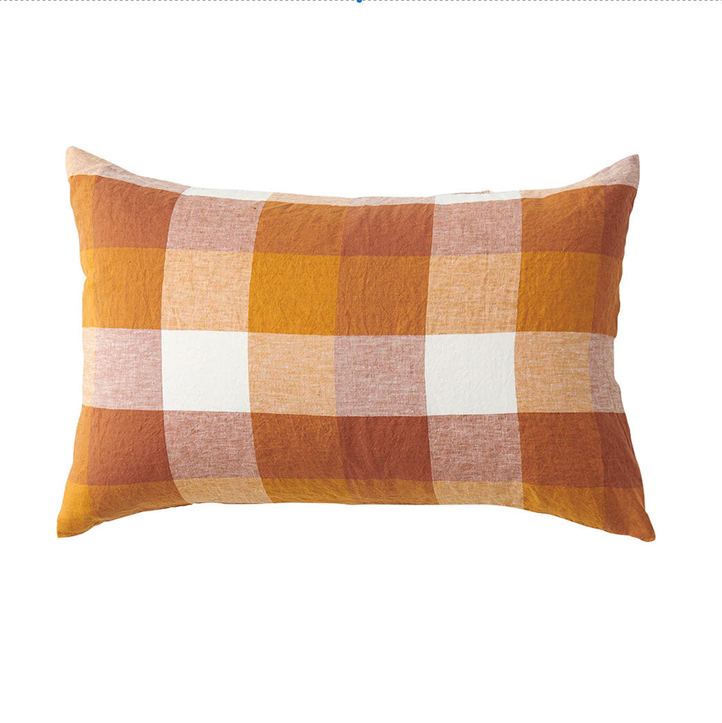 Biscuit Check Pillowcase Set