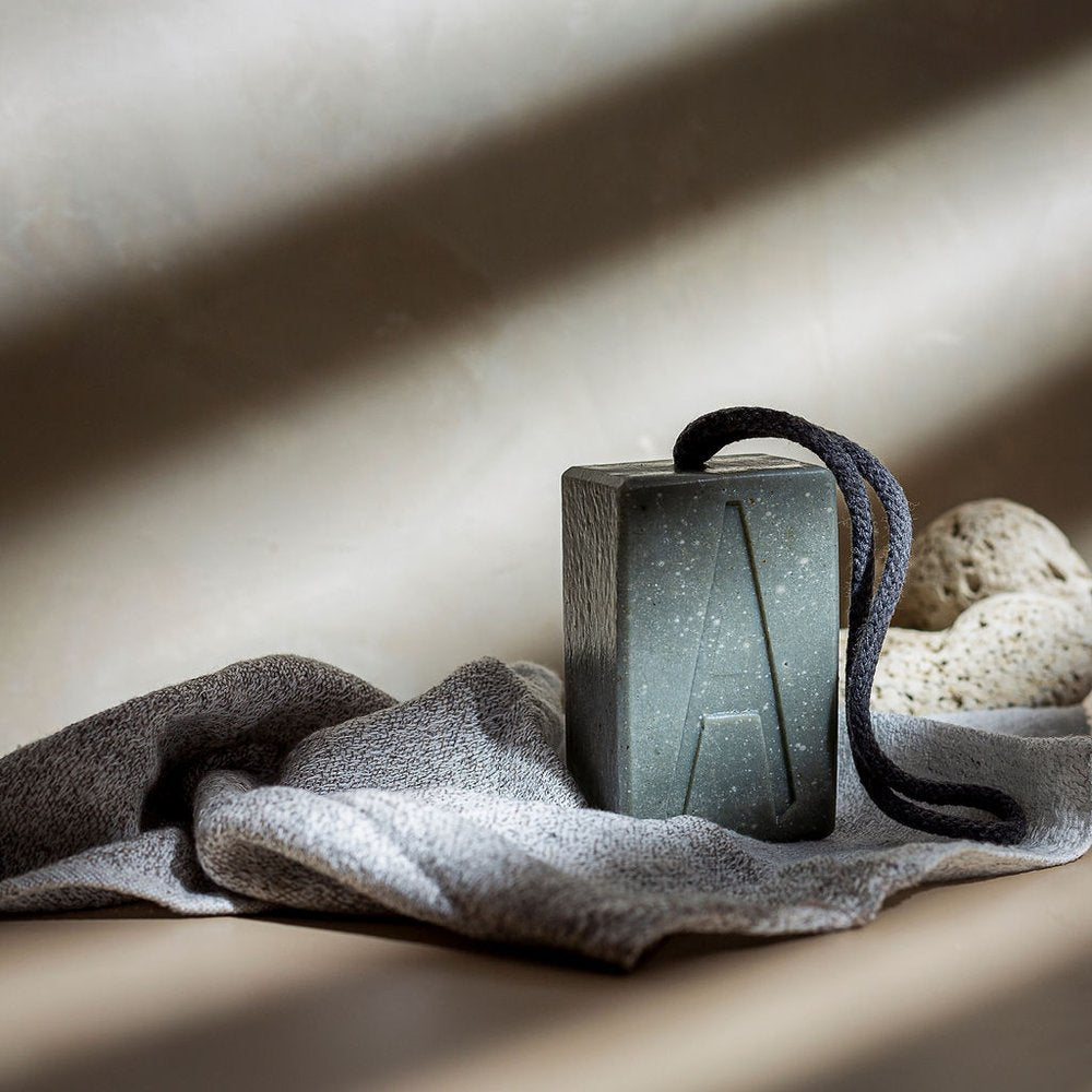 Wild Kelp, Pumice and Activated Charcoal Exfoliating Soap on a Rope