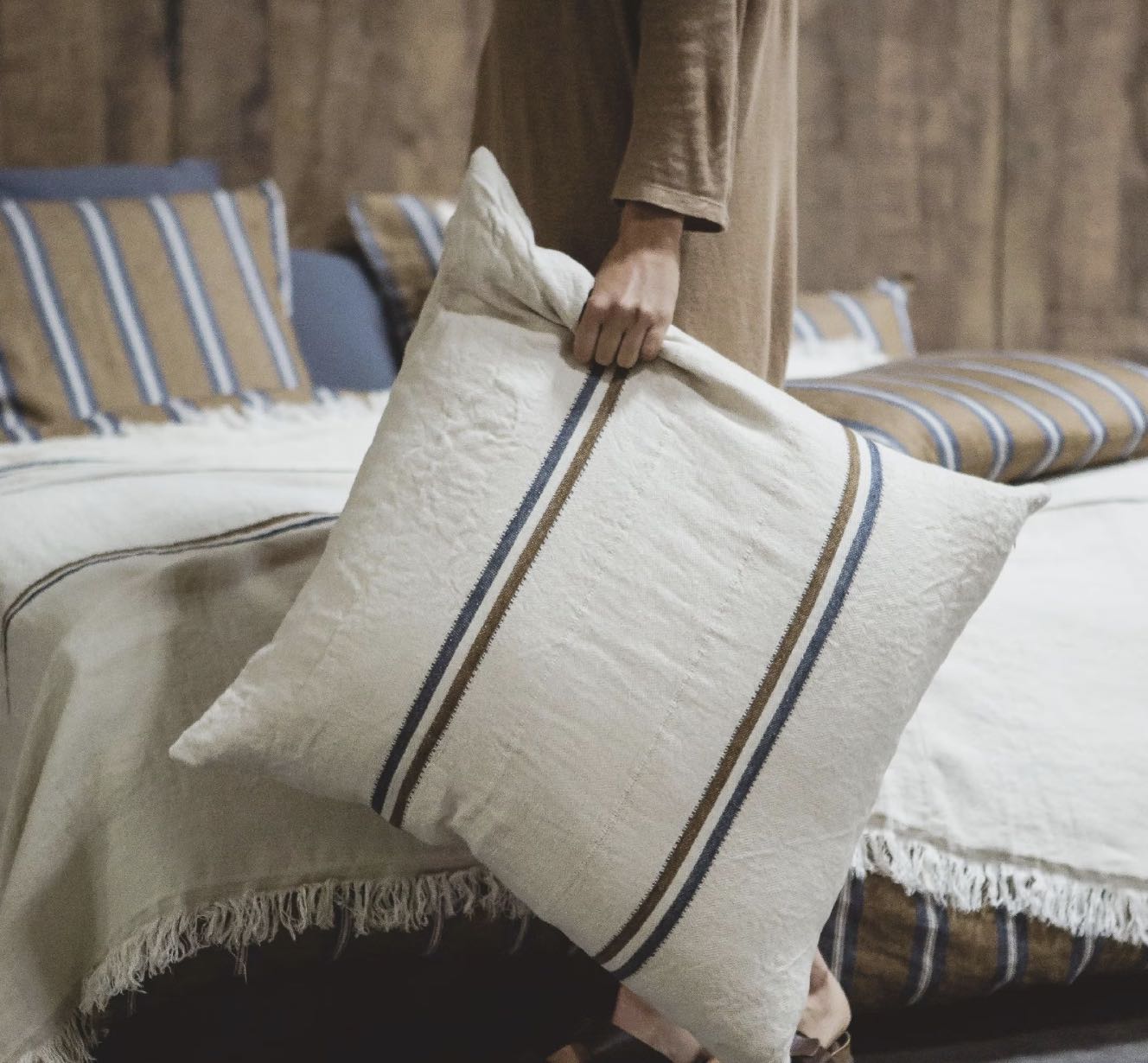 Auburn Stripe Cushion Cover