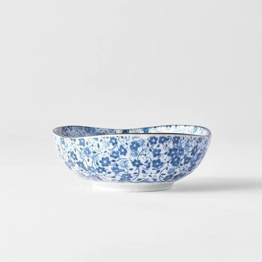 Blue Daisy Small Uneven Bowl
