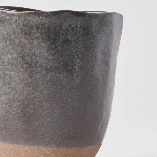Black Lopsided Large Mug