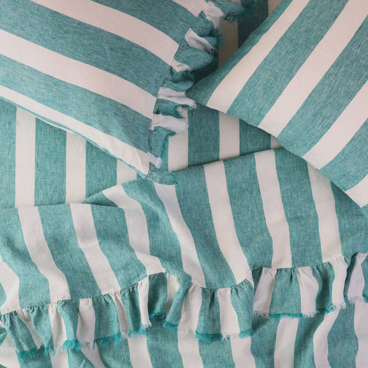 Emerald Stripe Fitted Sheet