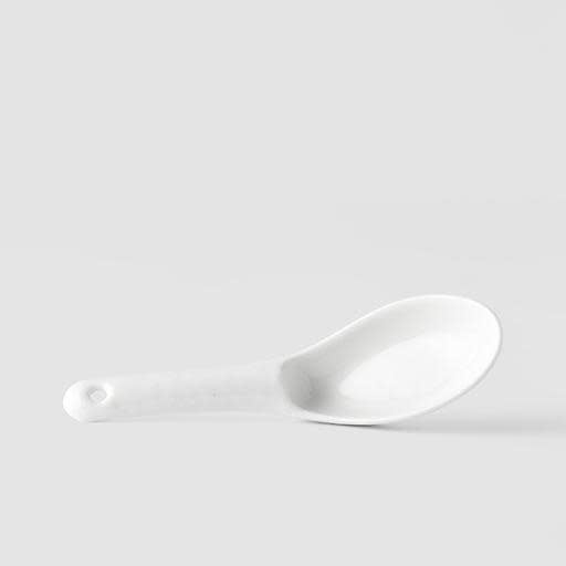 Matte White Small Ceramic Spoon