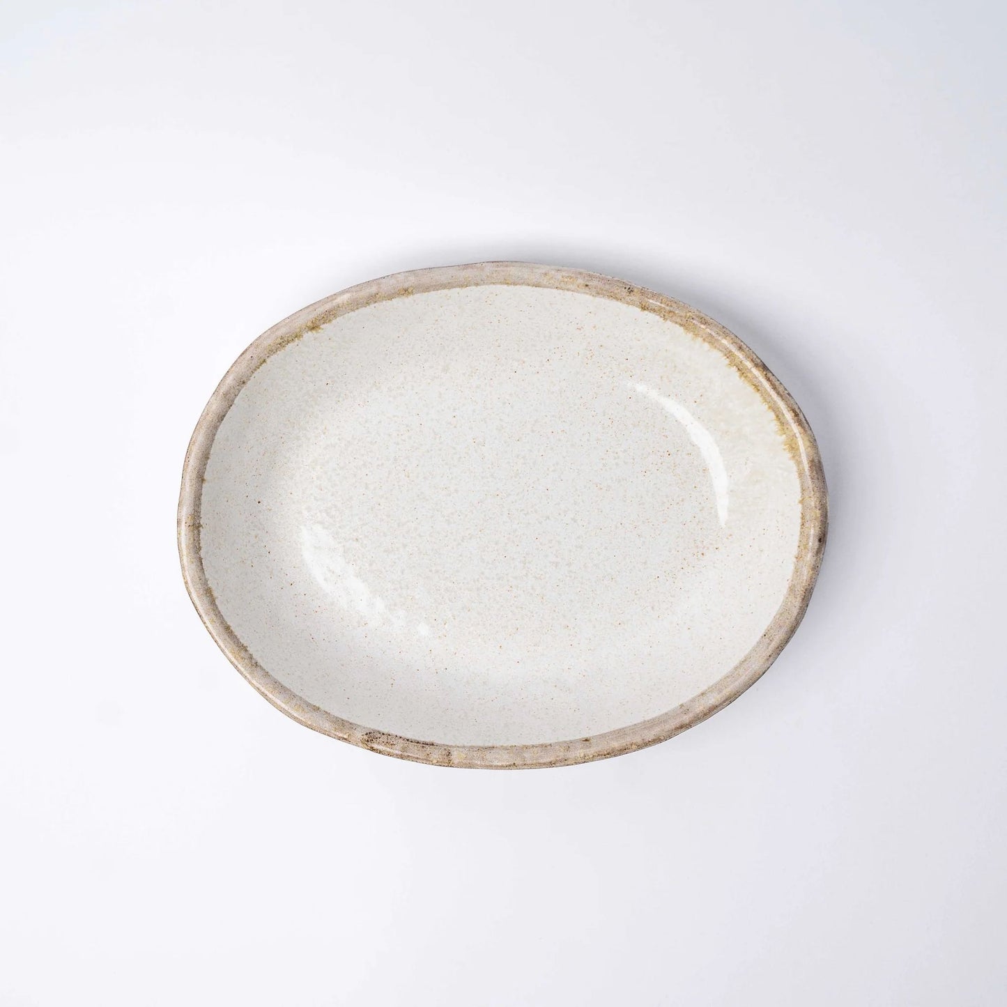 Flax Oval Uneven Platter