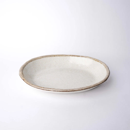 Flax Oval Uneven Platter