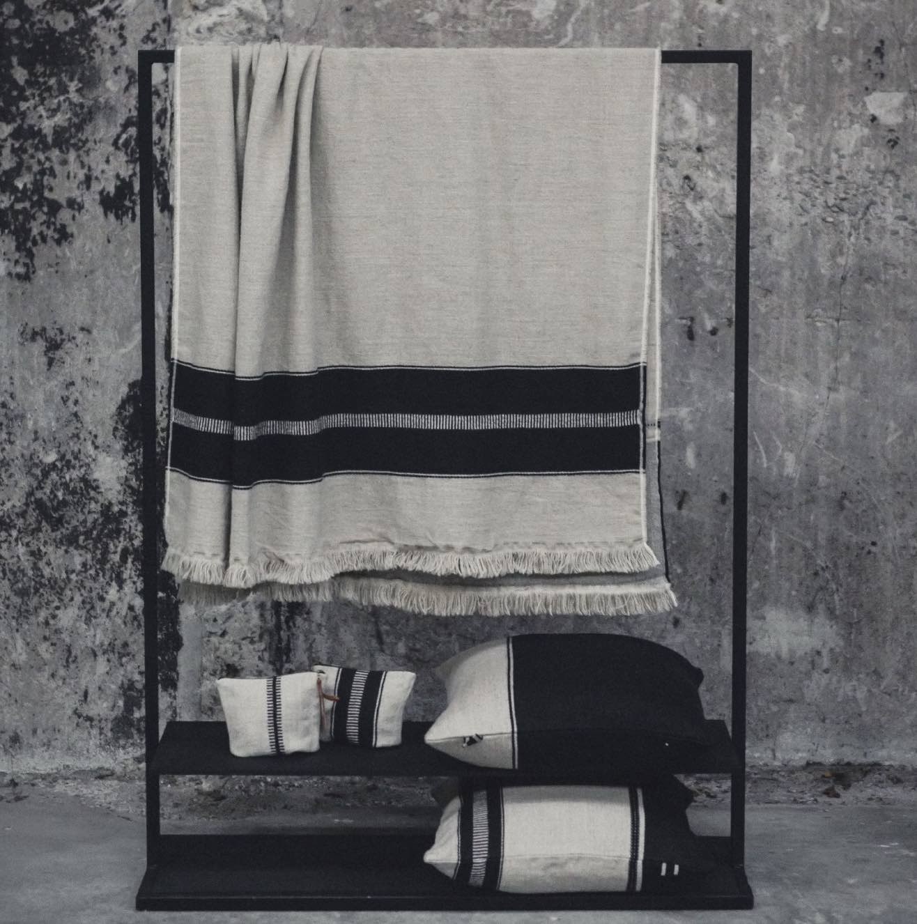 Marshall Black Flax Cushion Cover