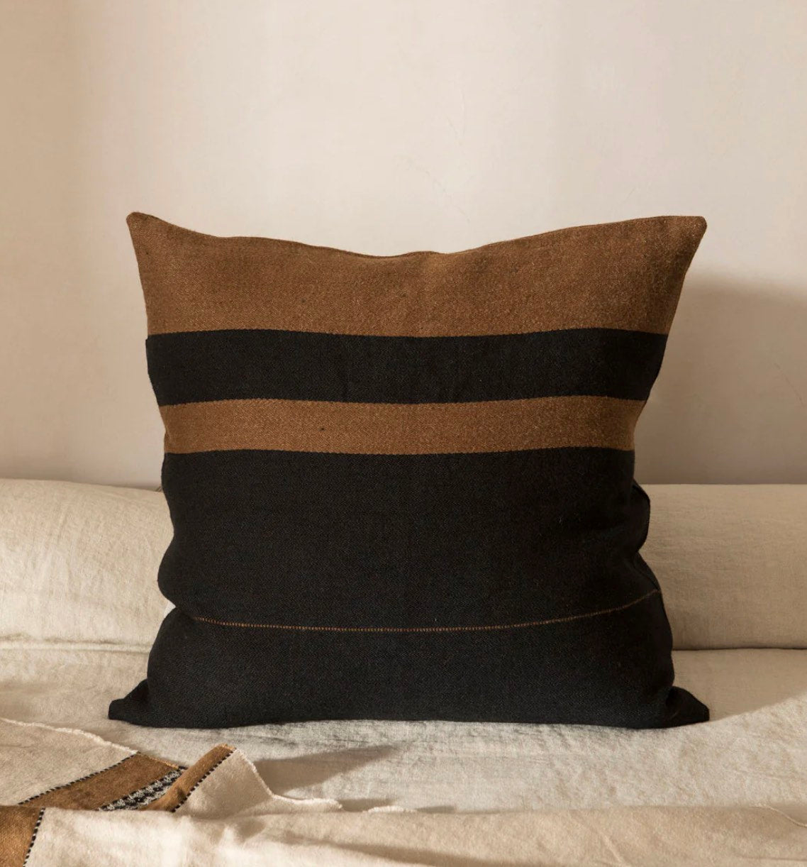 Oscar Black Stripe Cushion Cover