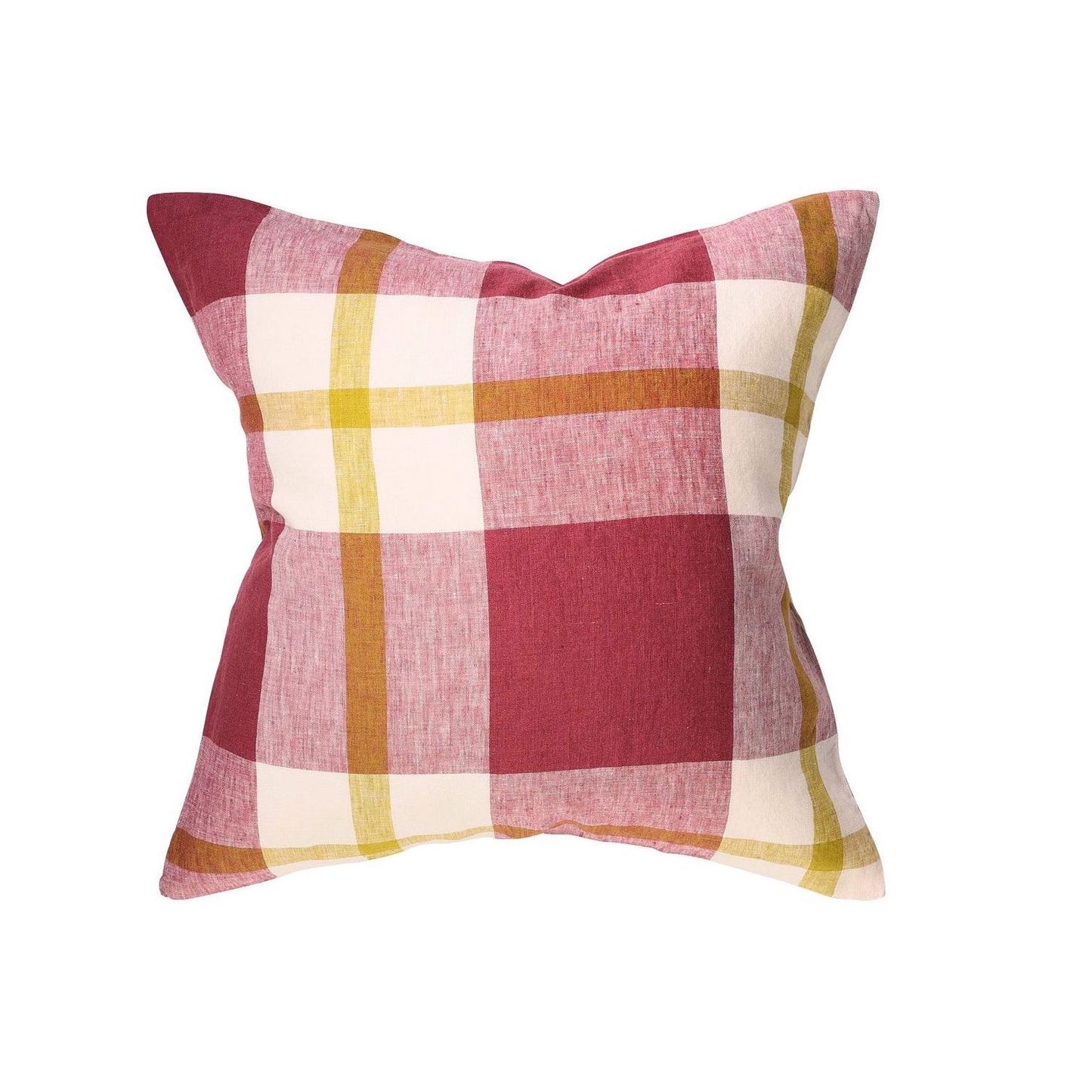 Plum Check Cushion Cover