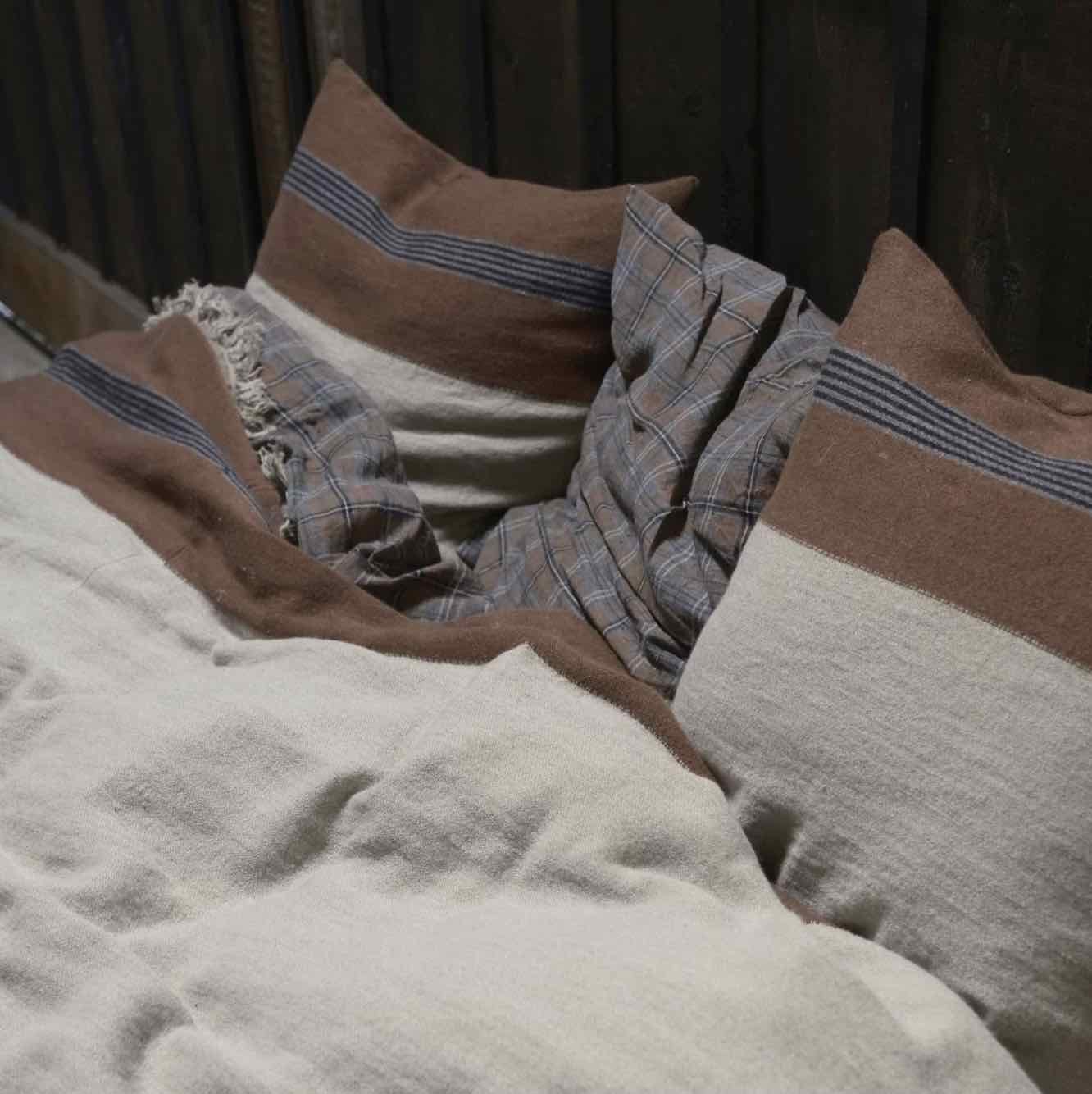 Sienna Brown Belgian Cushion Cover