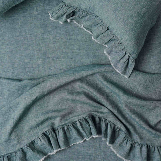 Spruce Ruffle Flat Sheet