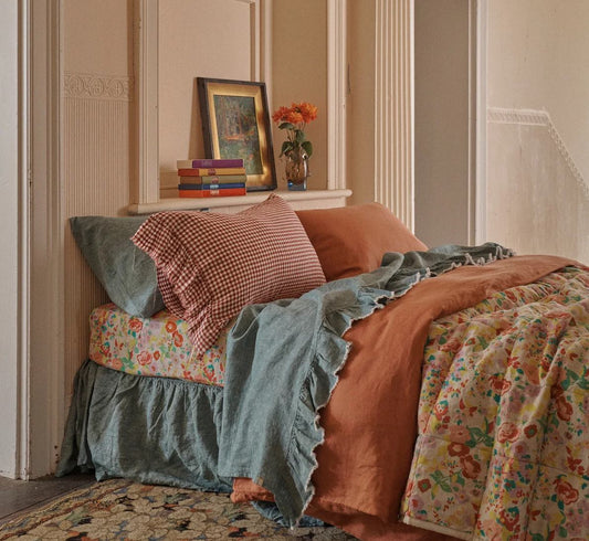 Spruce Ruffle Flat Sheet