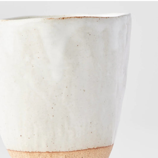 White Lopsided Large Mug