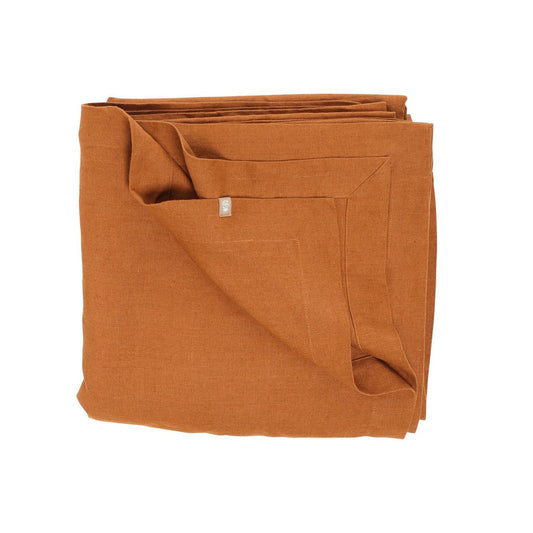 Terracotta - Heavyweight Linen Bedcover