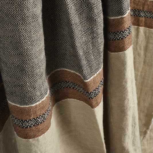 Beeswax Stripe Belgian Throw