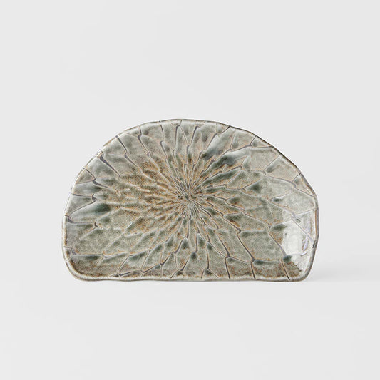 Moss Green D Shape Plate