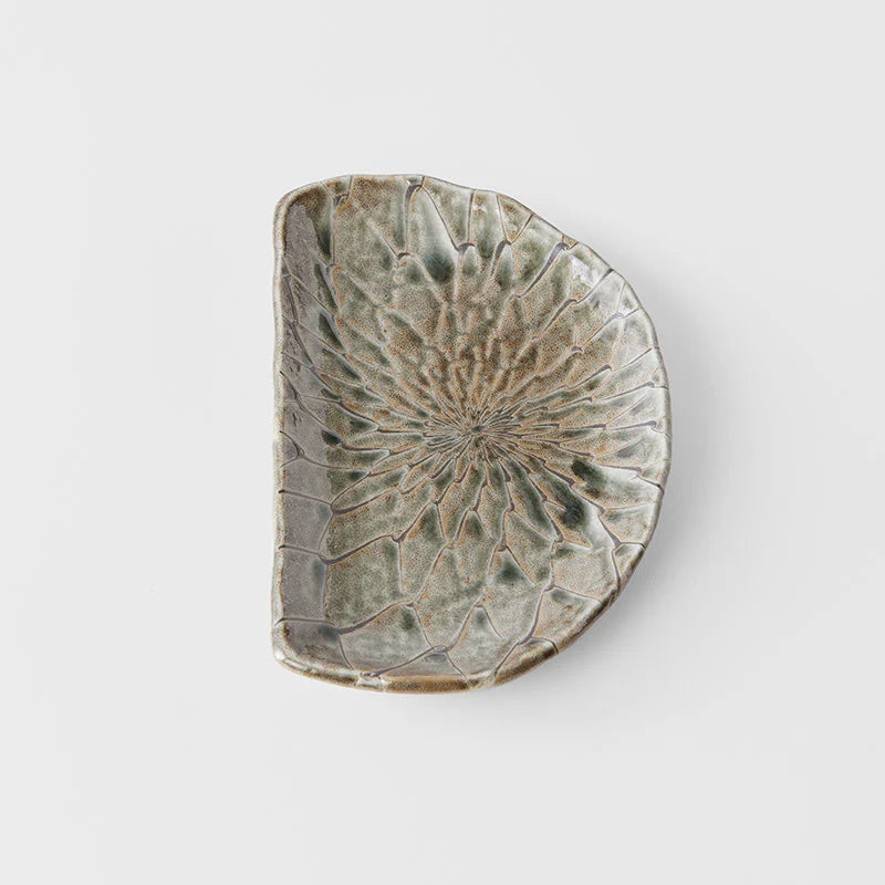 Moss Green D Shape Plate