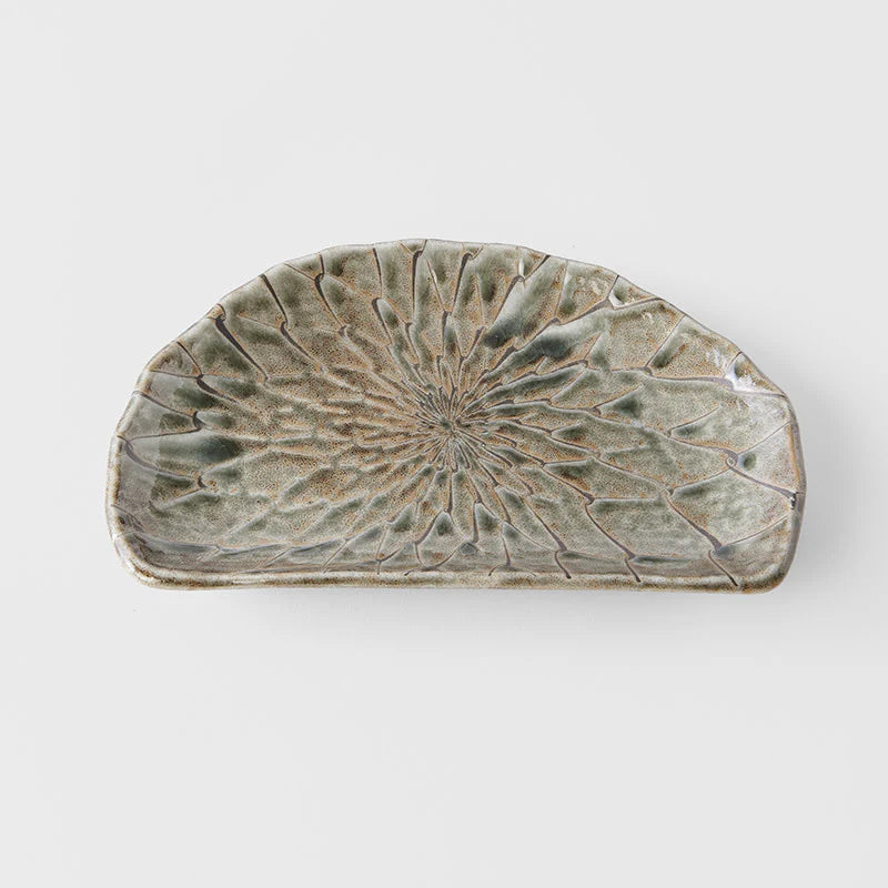 Moss Green D Shape Plate