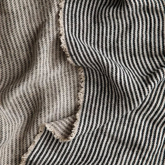 Ellis Stripe -  Linen Bedcover
