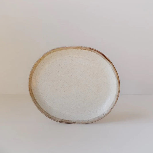 Flax Large Oval Plate