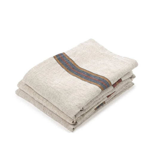 Dock Leather Stripe Tea Towel