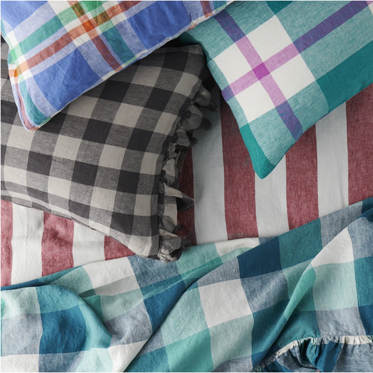 Licorice Gingham Pillowcase Sets