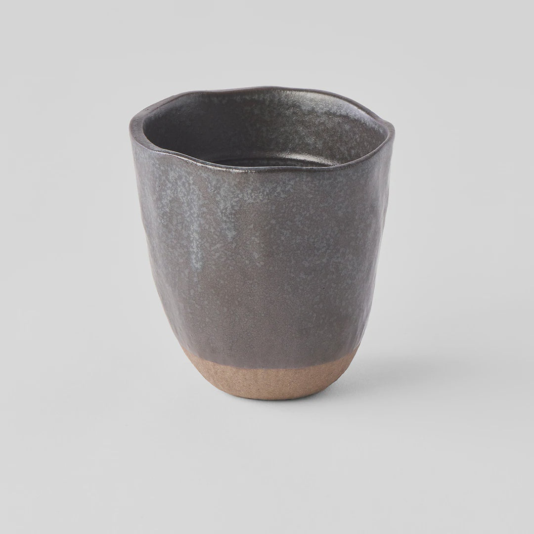 Black Lopsided Large Mug