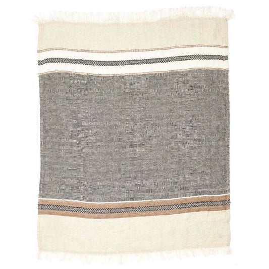 Beeswax Stripe Belgian Throw