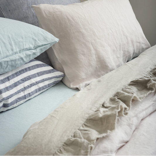 Natural Ruffle Flat Sheet