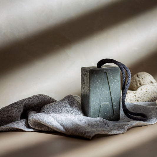 Wild Kelp, Pumice and Activated Charcoal Exfoliating Soap on a Rope